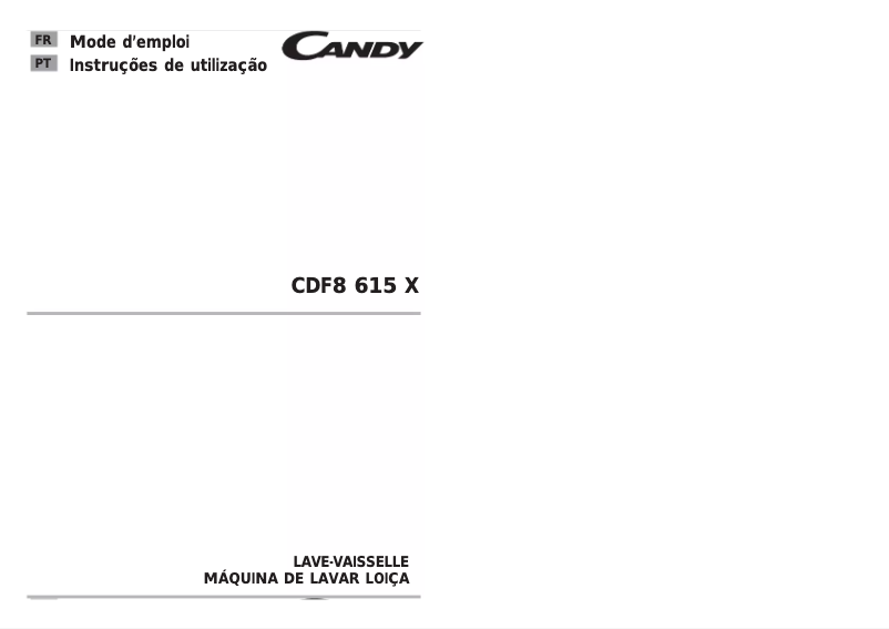 Image de la première page du manuel de l'appareil CDF8 615 X - S