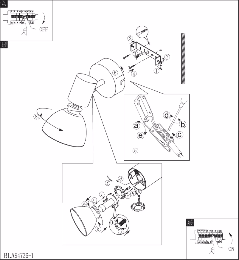 Page 1 de la notice Manuel utilisateur Eglo Glossy 2