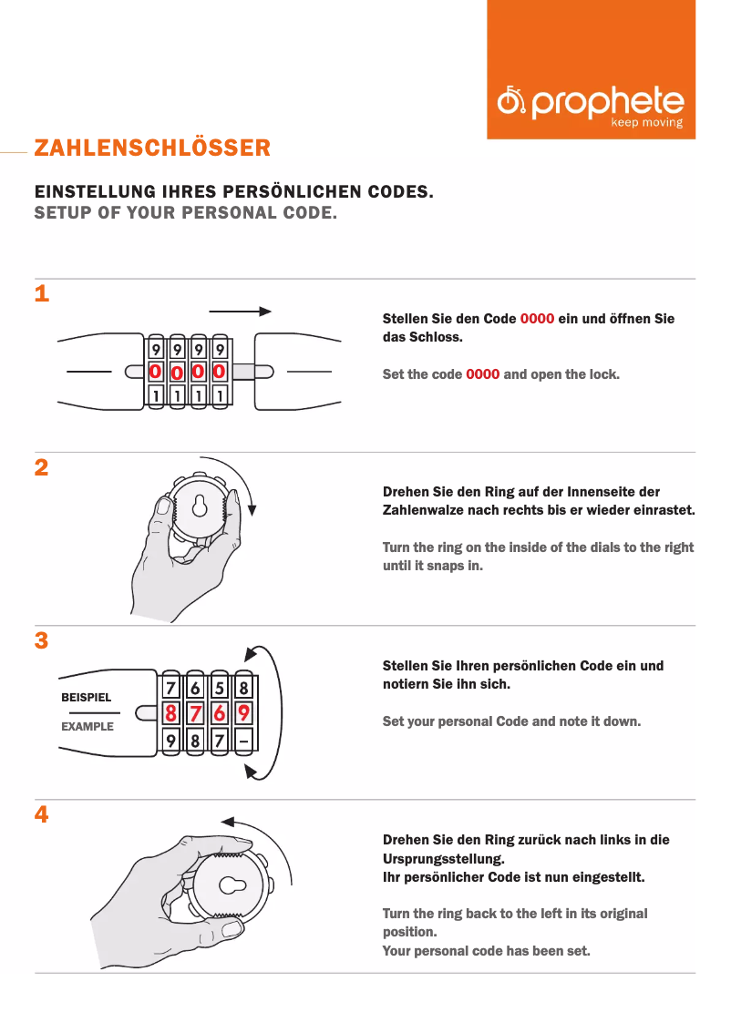 Page 1 de la notice Manuel utilisateur Prophete 6186