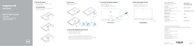 Page n°1 - Guide d'installation Dell Inspiron 24