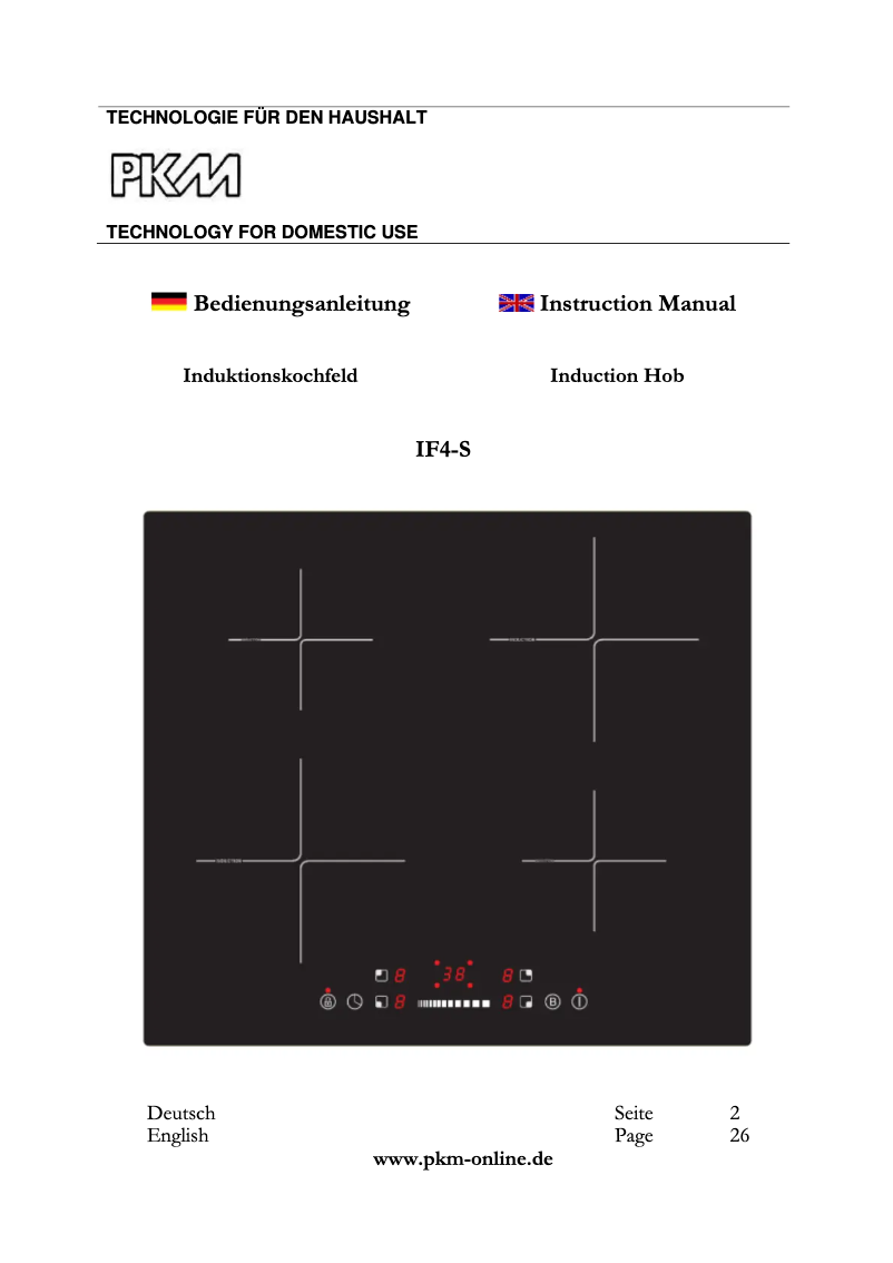 Page 1 de la notice Manuel utilisateur PKM IF4-S