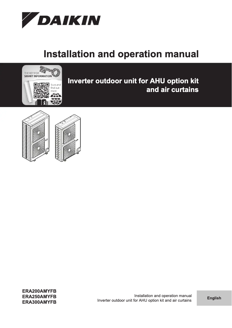 Page 1 de la notice Manuel utilisateur Daikin ERA200AMYFB