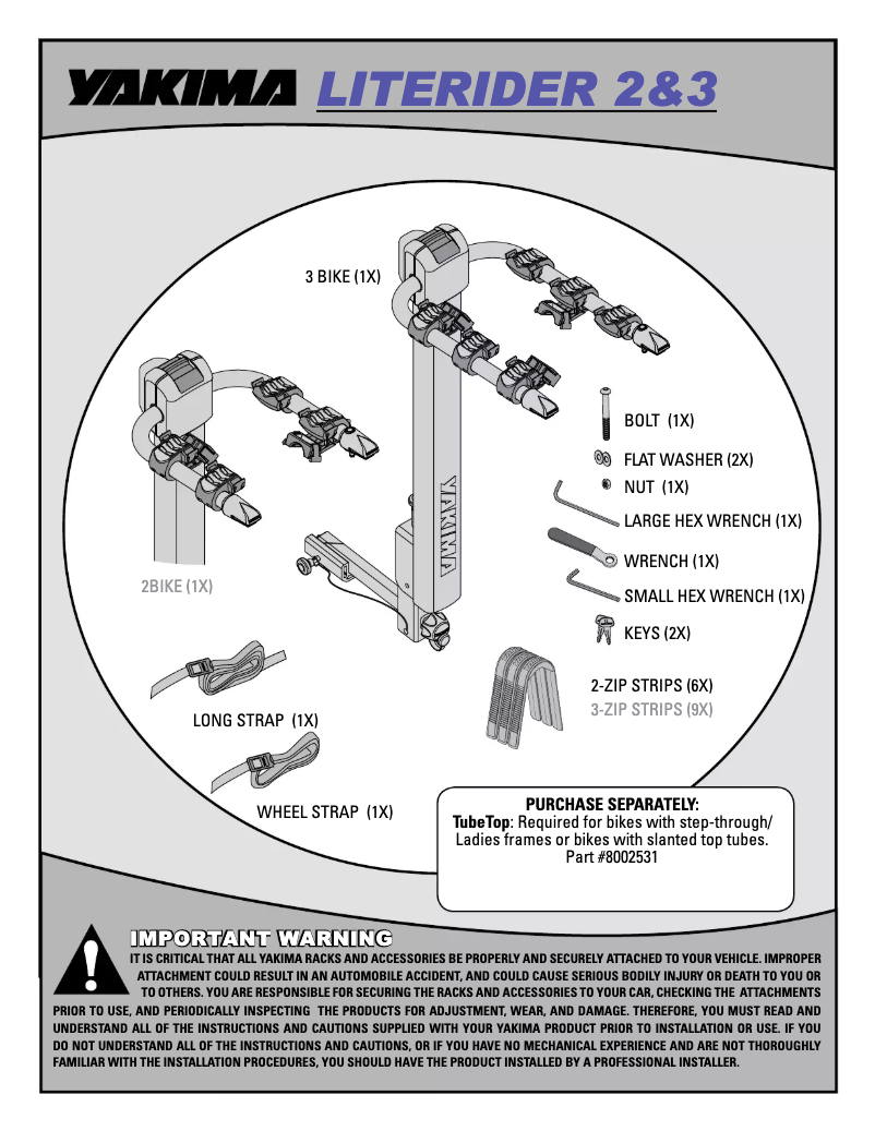 Image de la première page du manuel de l'appareil LiteRider 3