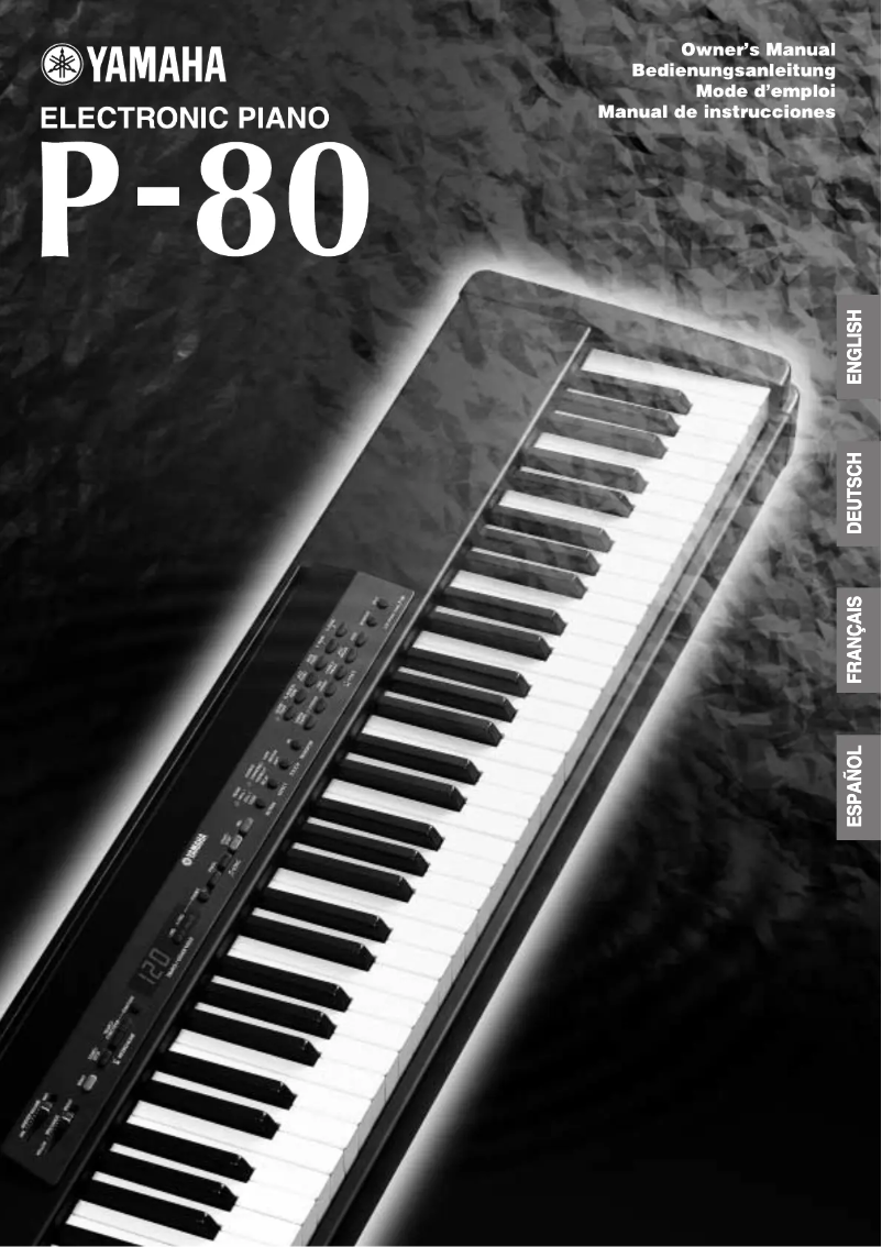 Page n°1 - Manuel utilisateur Yamaha P80