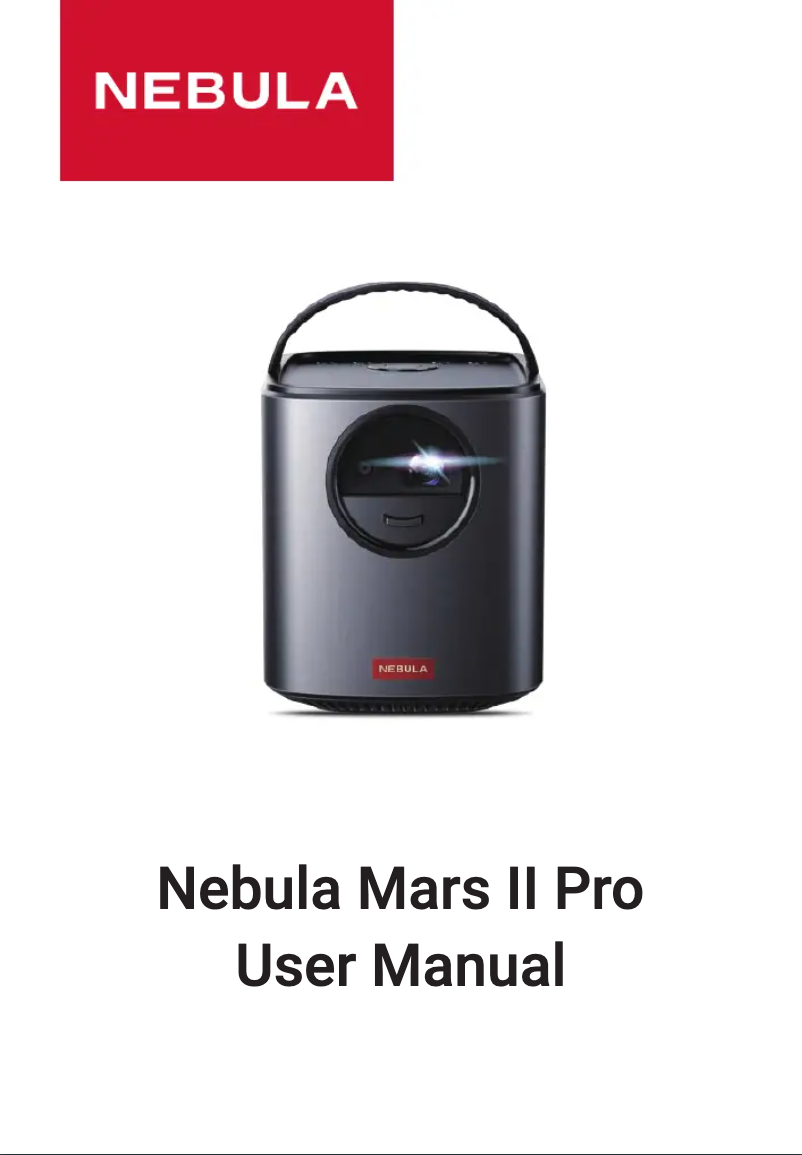Page n°1 - Manuel utilisateur Nebula Mars II Pro