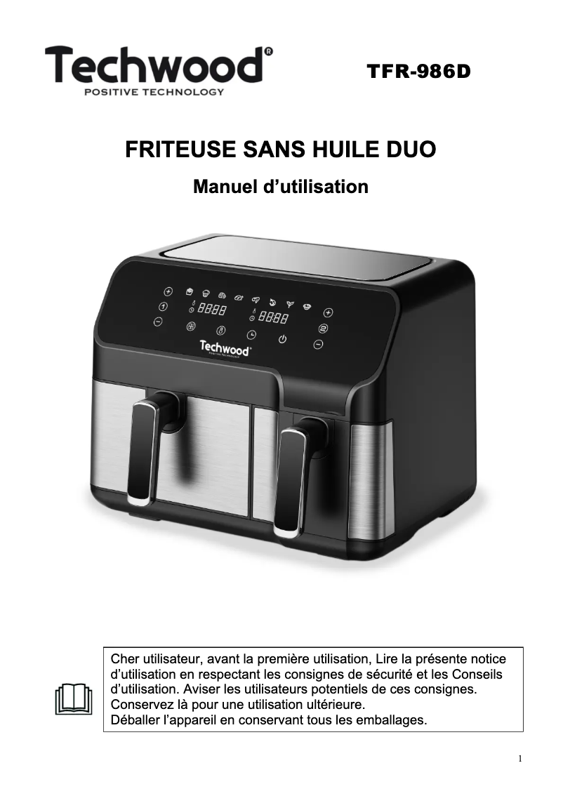 Page n°1 - Manuel utilisateur Techwood TFR-306SH