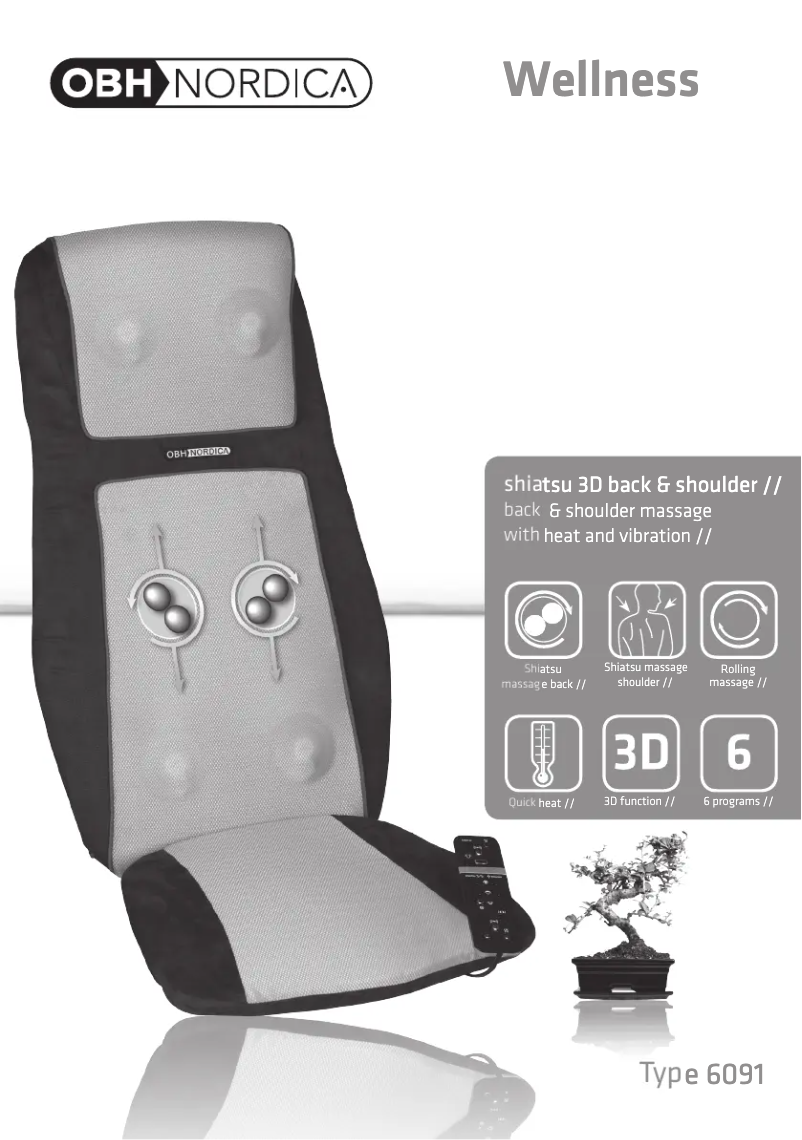 Página 1 del manual Manual de usuario OBH Nordica Shiatsu 3D Back & Shoulder