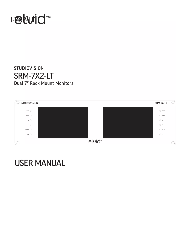 Página 1 del manual Manual de usuario Elvid StudioVision SRM-7X2-LT