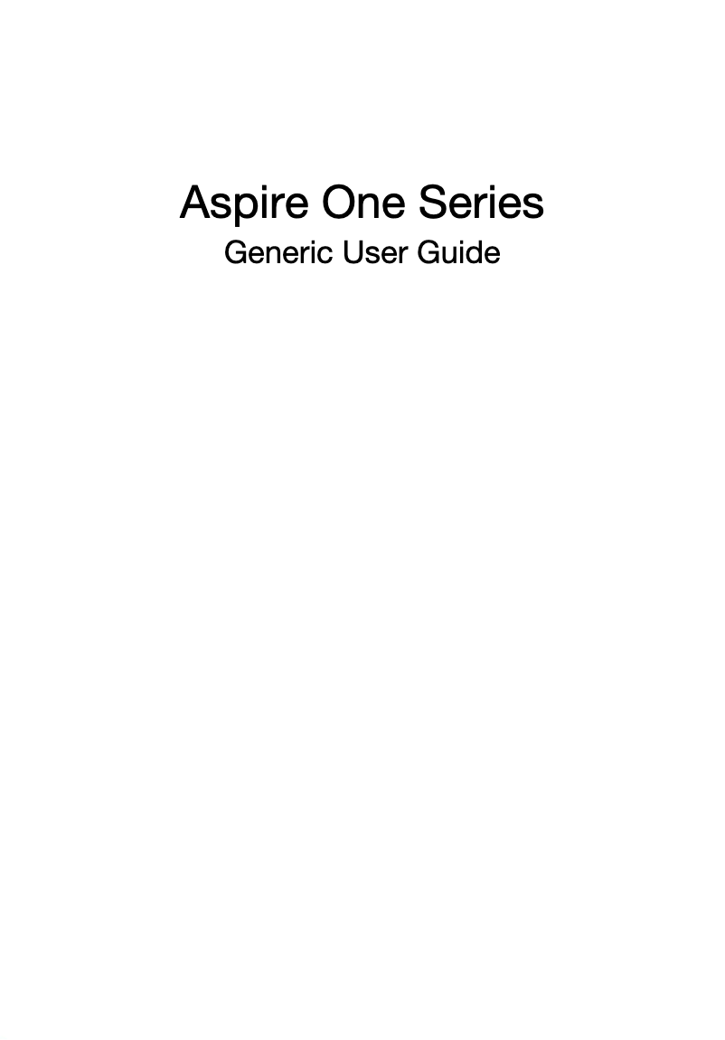 Imagen de la primera página del manual del dispositivo Aspire One 725