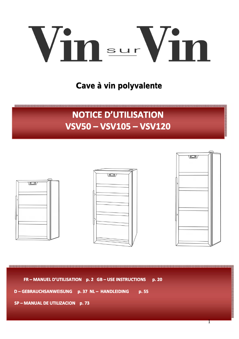 Image de la première page du manuel de l'appareil VSV50