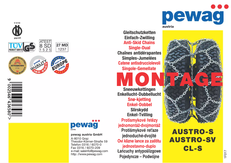 Page n°1 - Manuel utilisateur Pewag Cervino