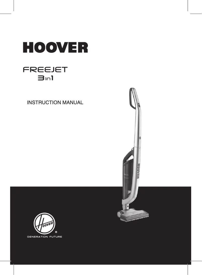 Page n°1 - Manuel utilisateur Hoover Freejet FJ192B2