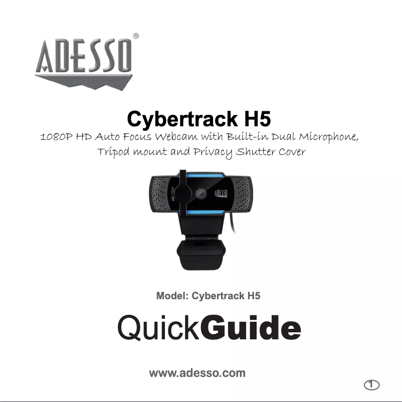 Page 1 de la notice Manuel utilisateur Adesso CyberTrack H5