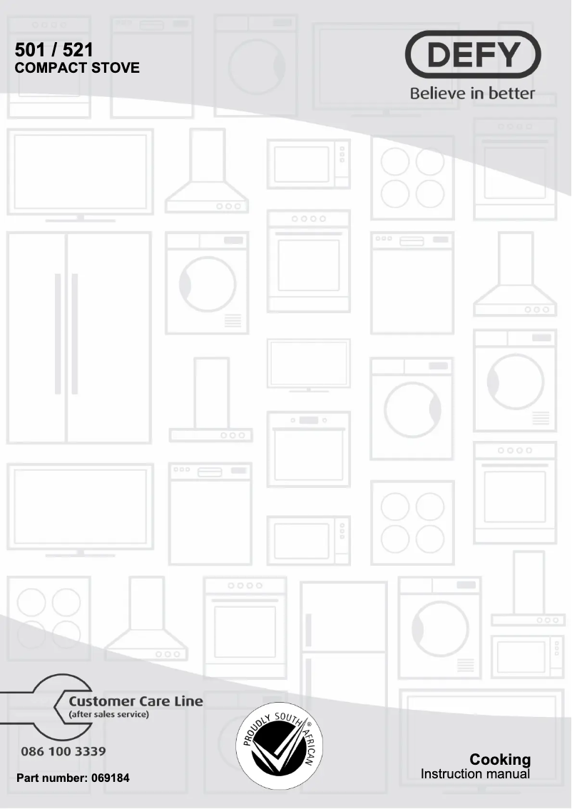 Page 1 de la notice Manuel utilisateur Defy DSS514