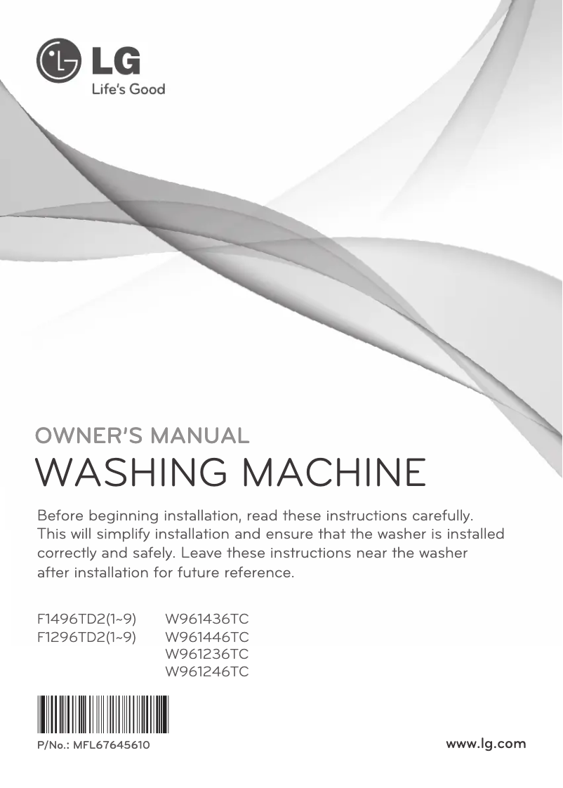 Página 1 del manual Manual de usuario LG W961246TC