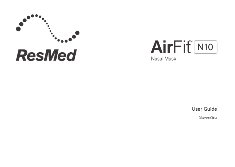 Page 1 de la notice Manuel utilisateur ResMed AirFit N10