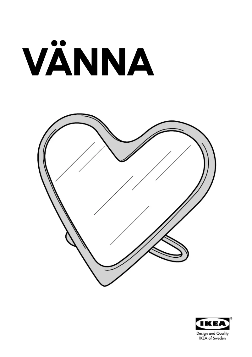 Image de la première page du manuel de l'appareil VANNA (heartshaped)