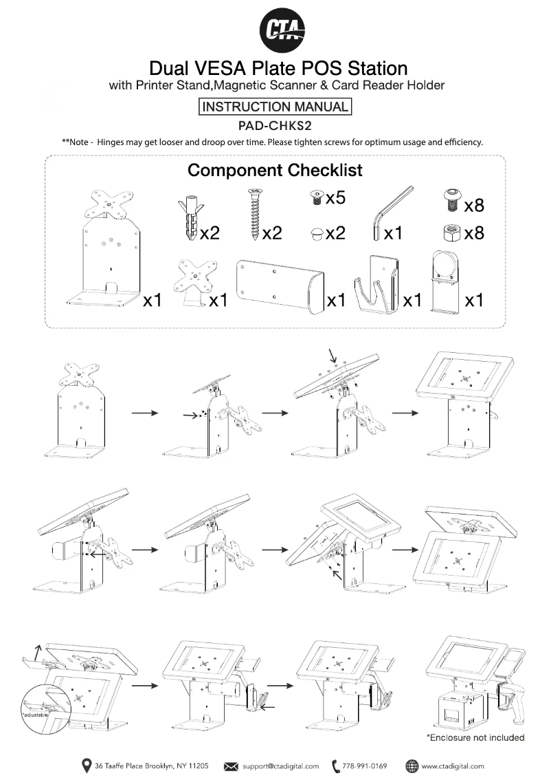 Page 1 de la notice Manuel utilisateur CTA Digital PAD-CHKS2