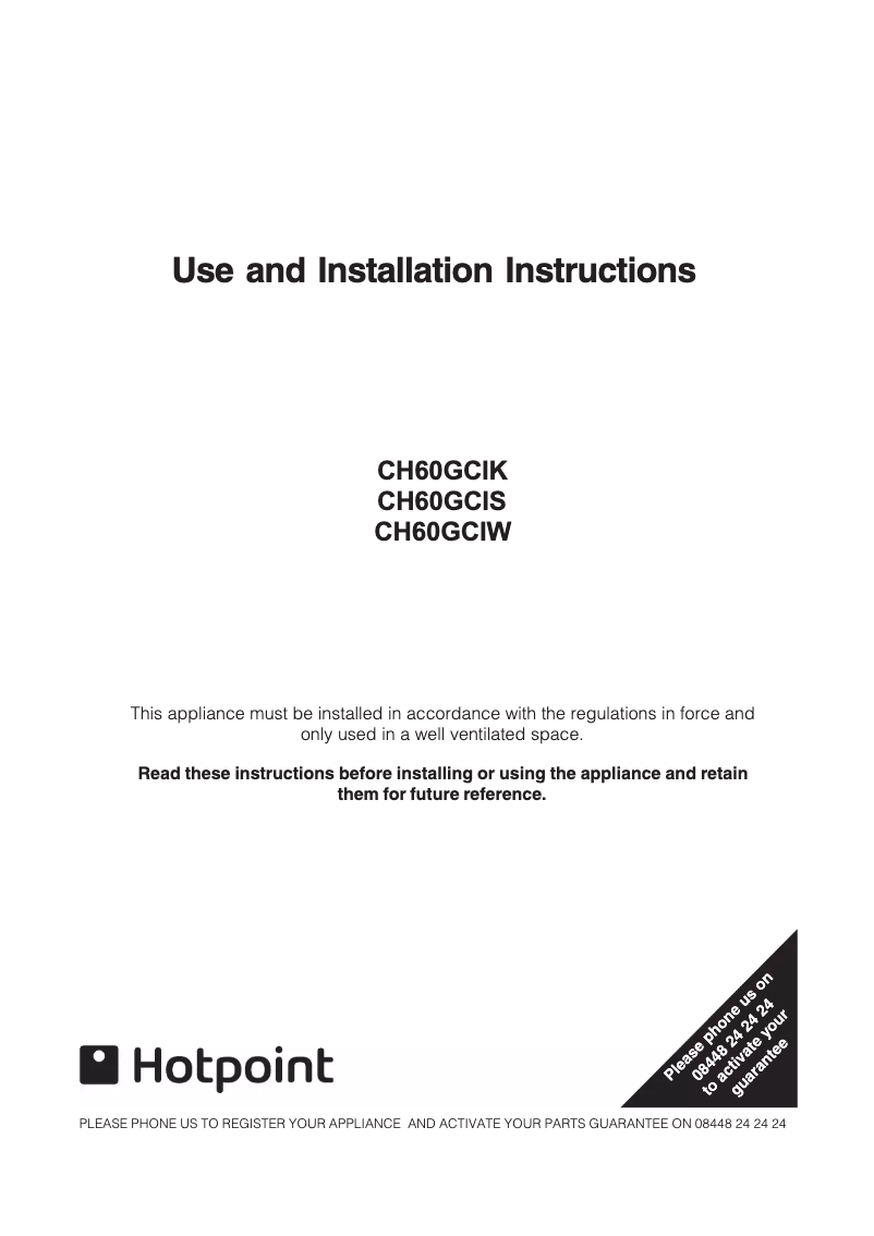 Page n°1 - Manuel utilisateur Cannon CH60GCIS