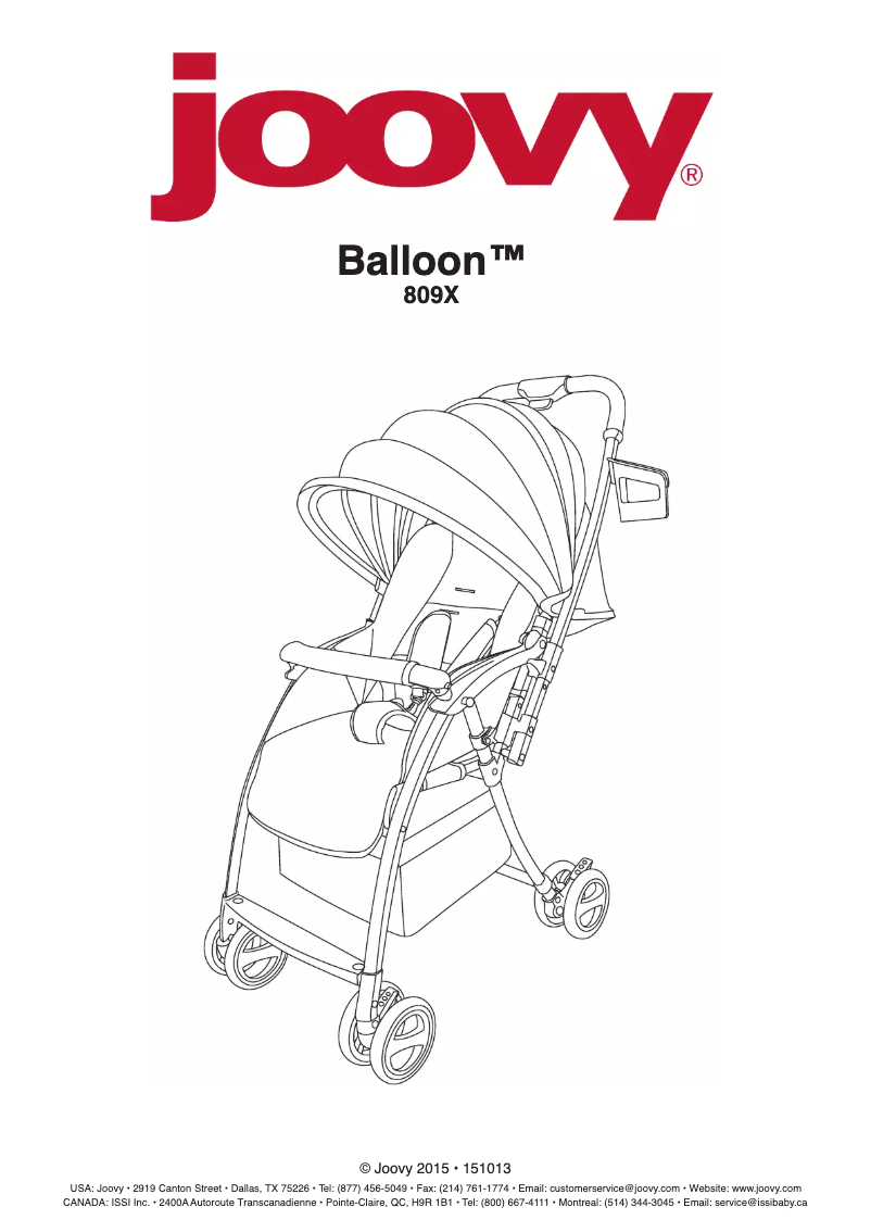 Page 1 de la notice Manuel utilisateur Joovy Balloon