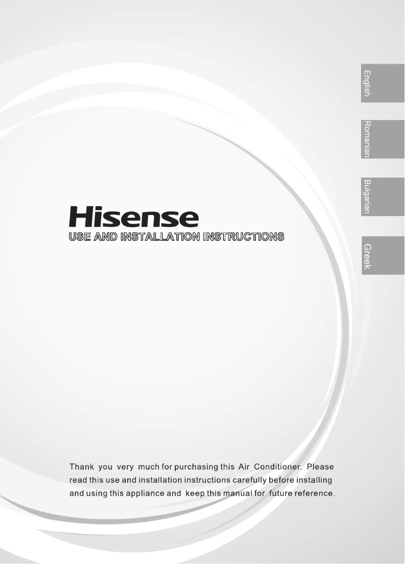 Page n°1 - Manuel utilisateur Hisense CA35YR03G