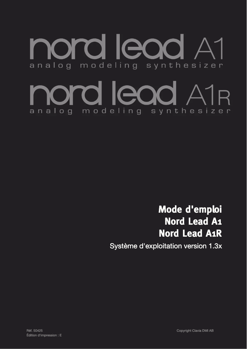 Image de la première page du manuel de l'appareil Lead A1r