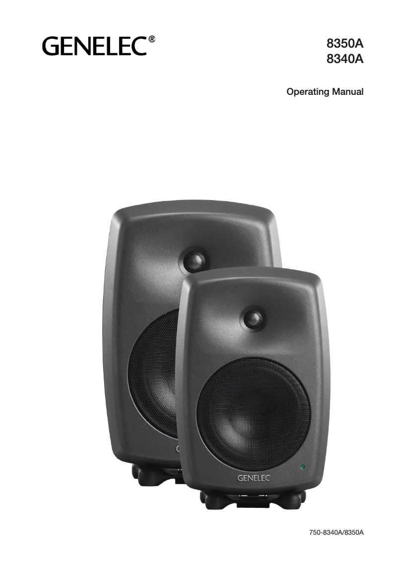 Page n°1 - Manuel utilisateur Genelec 8340AWM