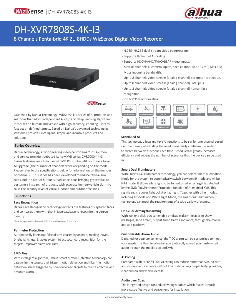 Image de la première page du manuel de l'appareil XVR7808S-4K-I3