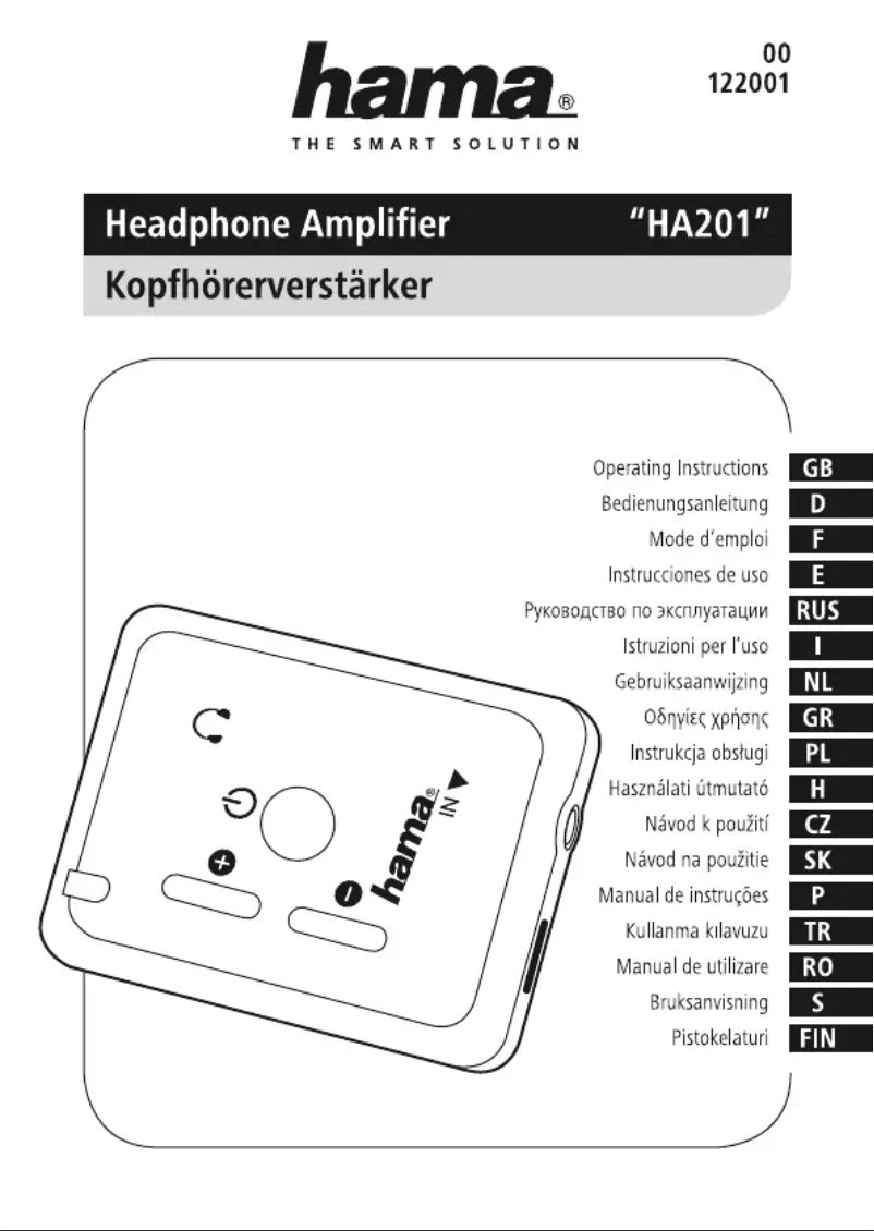 Page 1 de la notice Manuel utilisateur Hama HA201