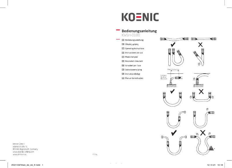 Page 1 de la notice Manuel utilisateur Koenic KWSH-0100