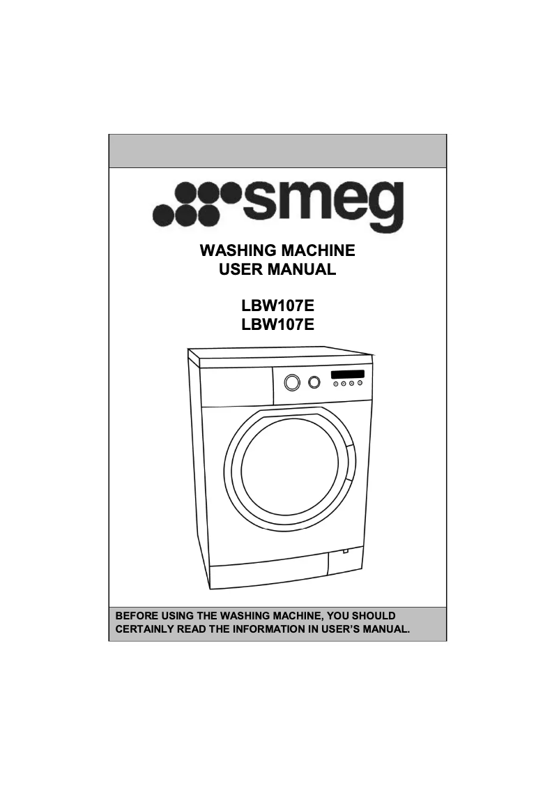 Page n°1 - Manuel utilisateur Smeg LBW107E