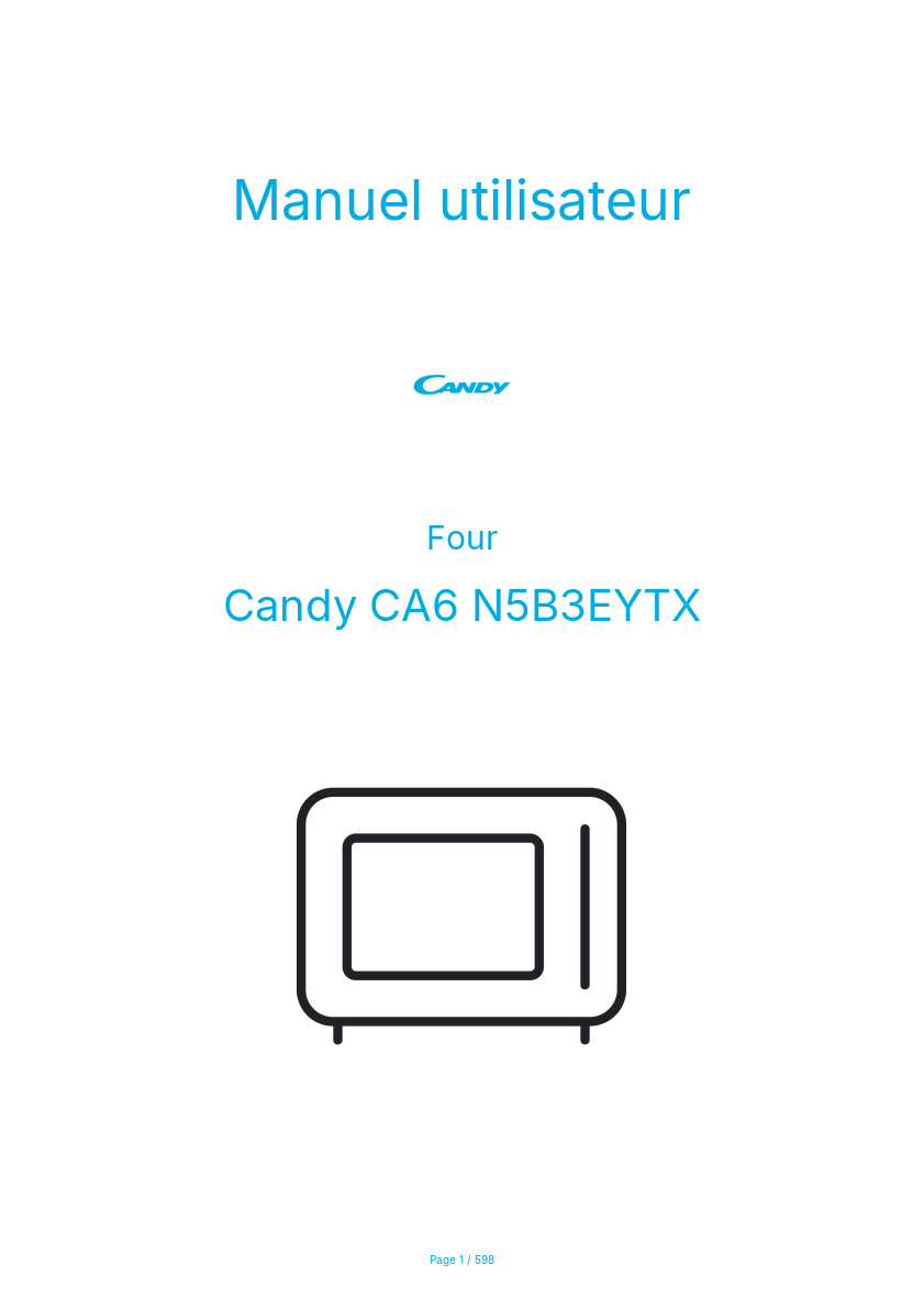 Image de la première page du manuel de l'appareil CA6 N5B3EYTX