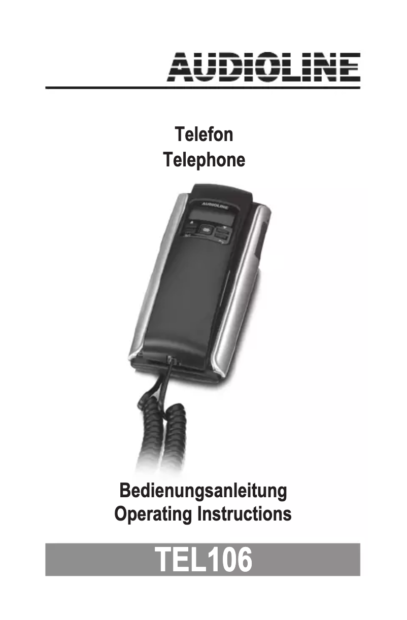 Página 1 del manual Manual de usuario Audioline TEL 106