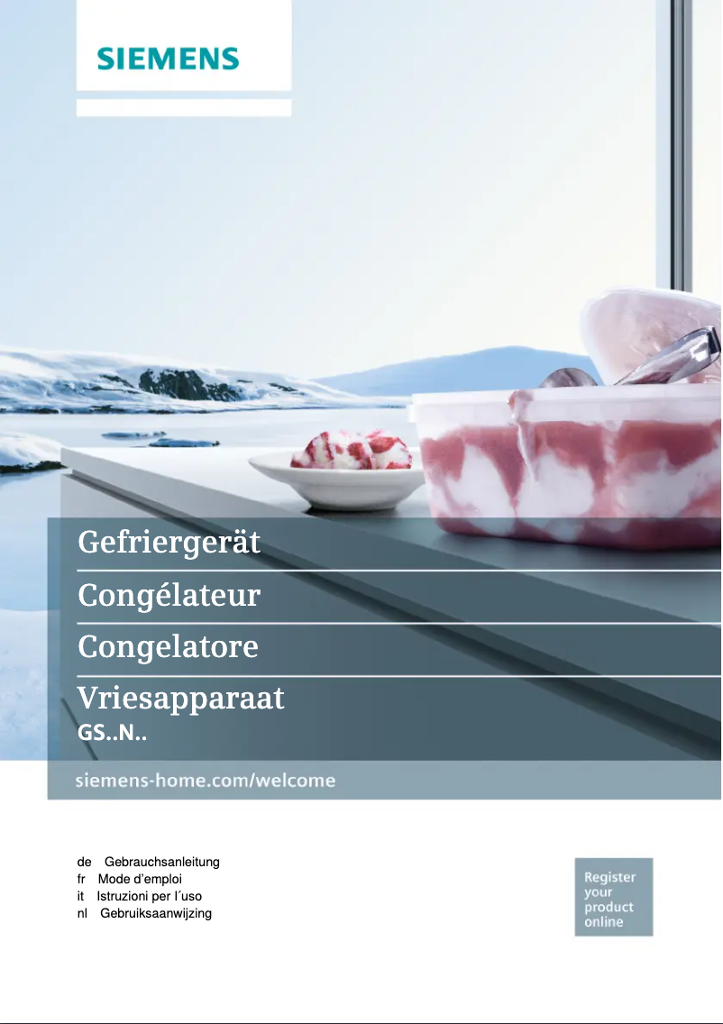 Page n°1 - Manuel utilisateur Siemens GS36NAI40