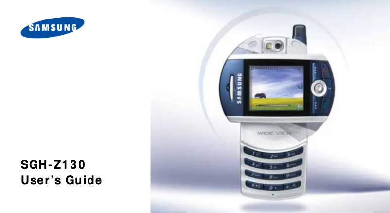 Imagen de la primera página del manual del dispositivo SGH-Z130