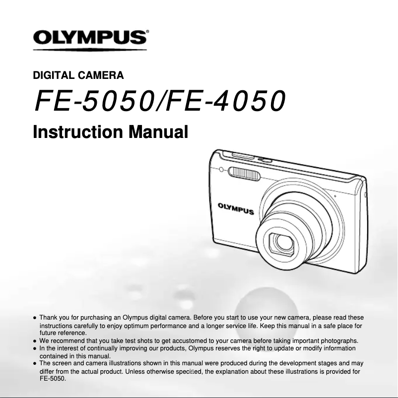 Imagen de la primera página del manual del dispositivo FE-4050