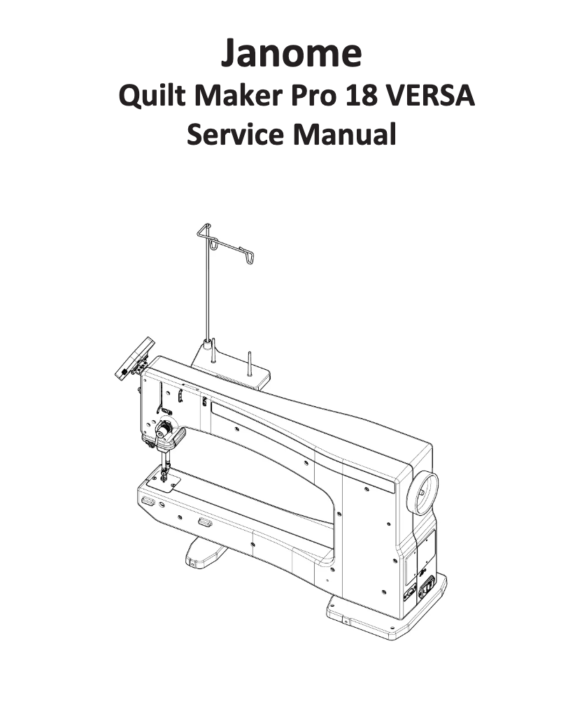Page n°1 - Manuel utilisateur Janome Quilt Maker Pro 18 Versa