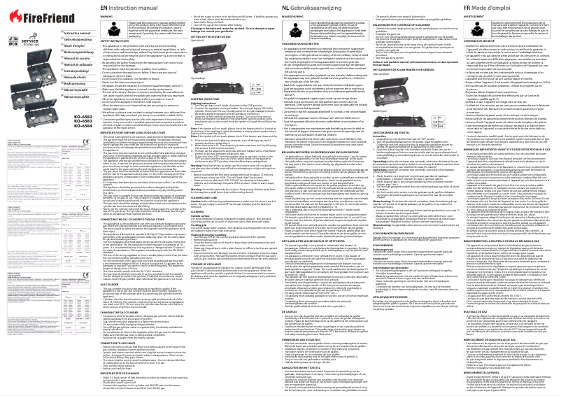 Page n°1 - Manuel utilisateur FireFriend KO-6584