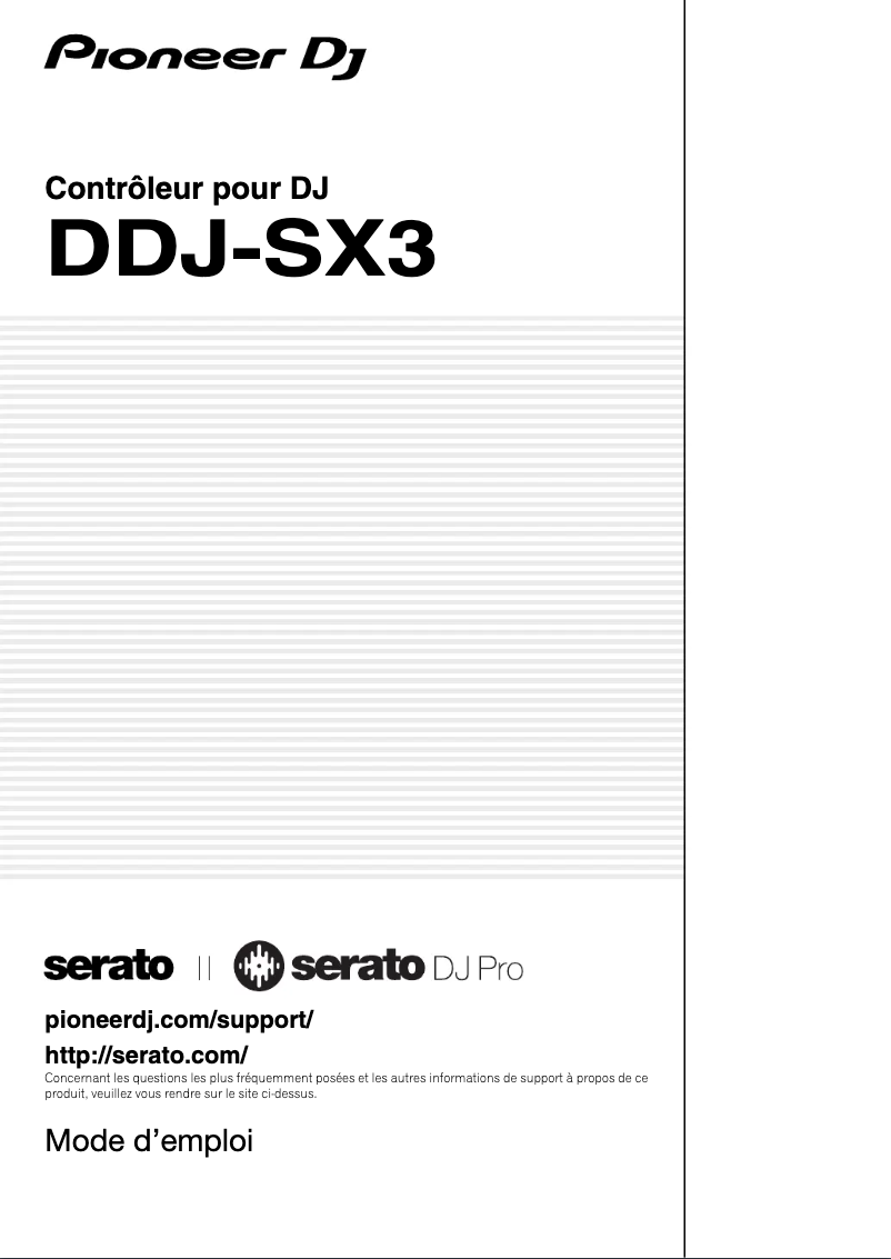 Página 1 del manual Manual de instrucciones Pioneer DDJ-SX3