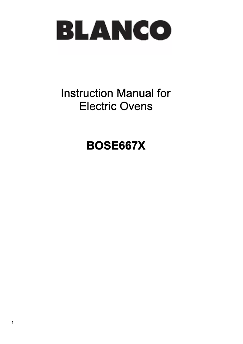 Page n°1 - Mode d'emploi BLANCO BOSE667X