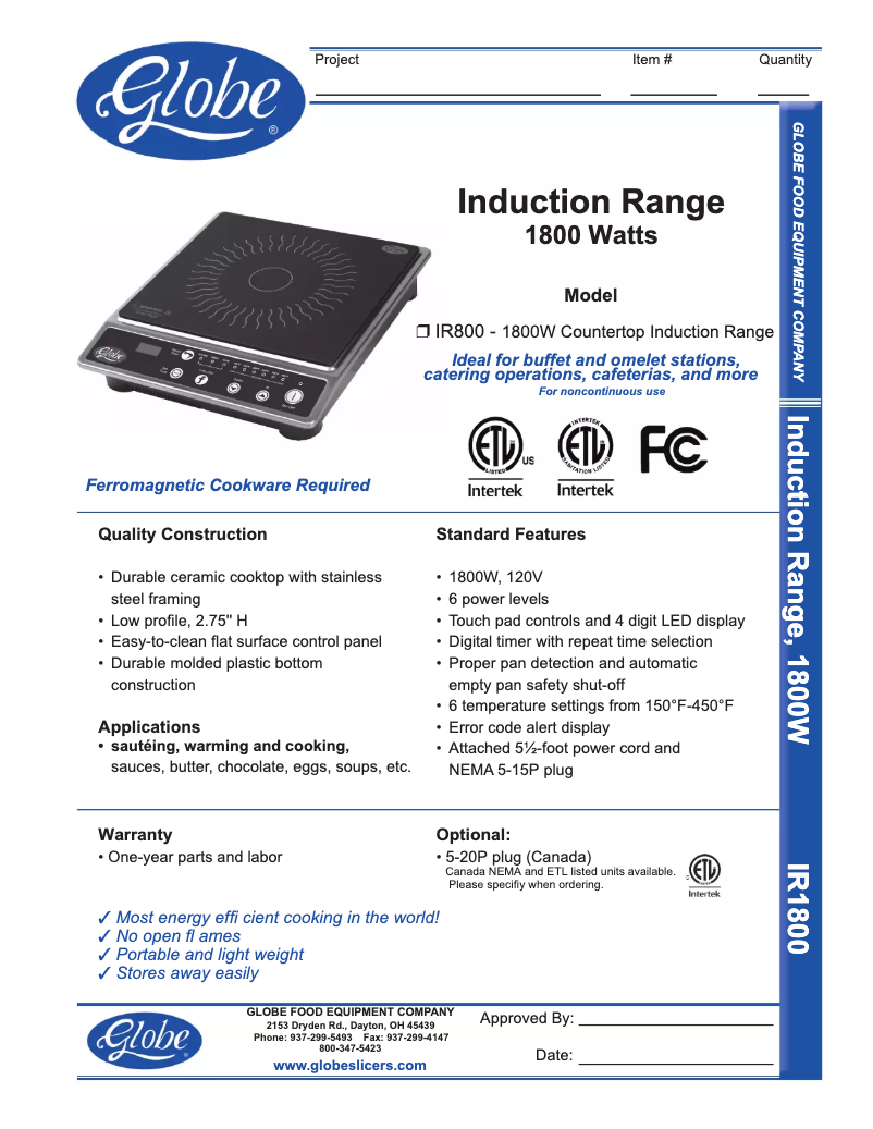 Image de la première page du manuel de l'appareil IR1800