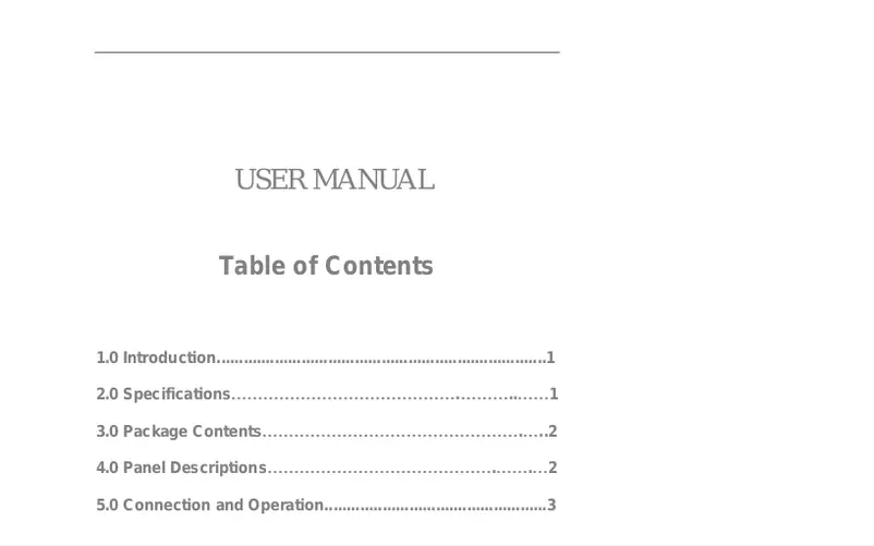 Page 1 de la notice Manuel utilisateur Monoprice 5369