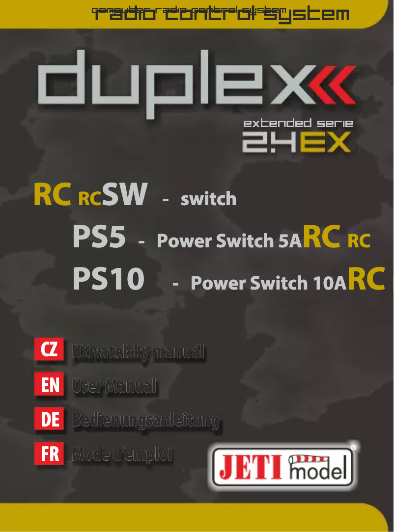 Image de la première page du manuel de l'appareil JDEX-RCSW