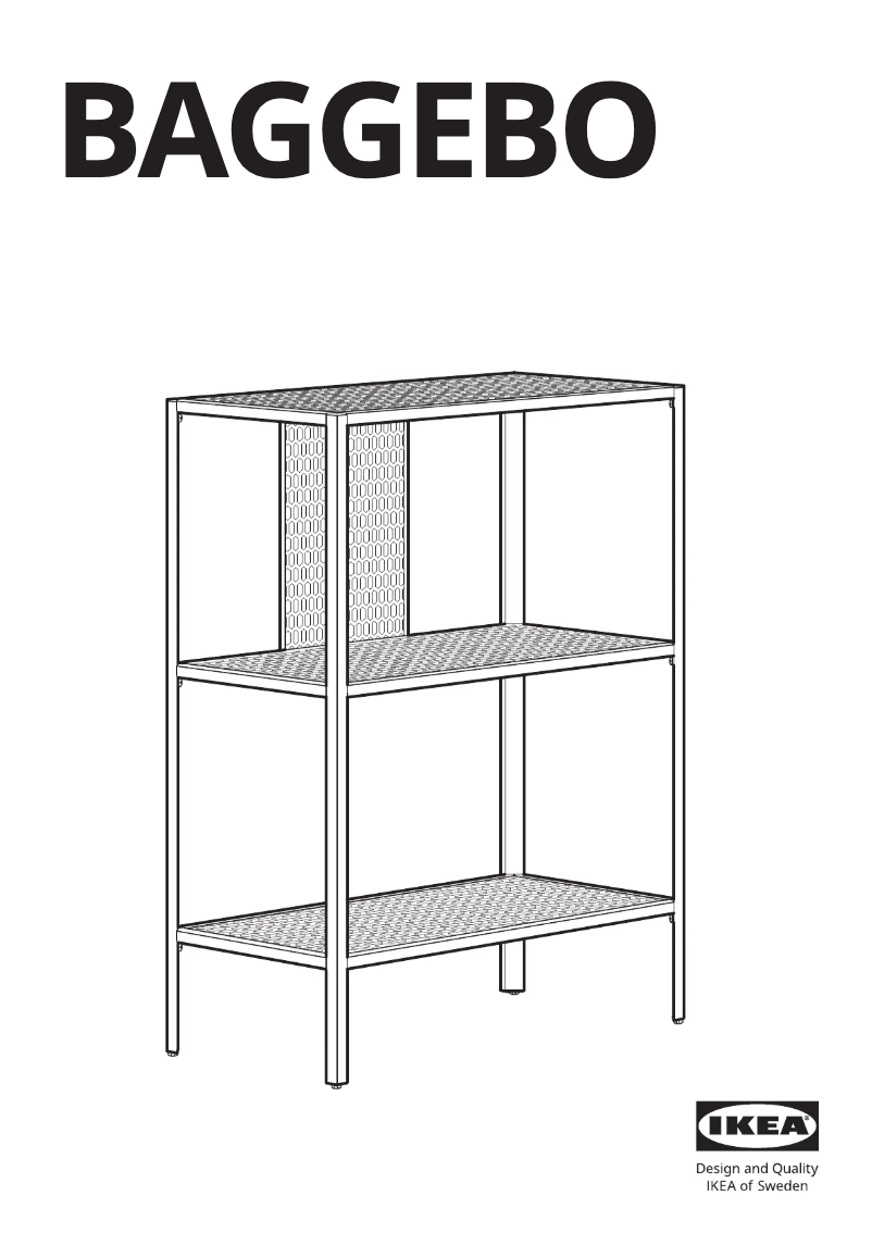 Imagen de la primera página del manual del dispositivo BAGGEBO 605.341.70