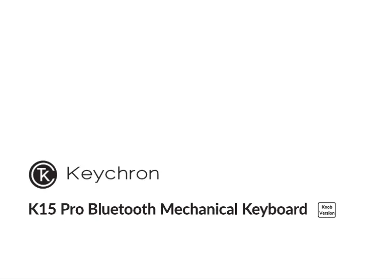 Page n°1 - Manuel utilisateur Keychron K15 Pro