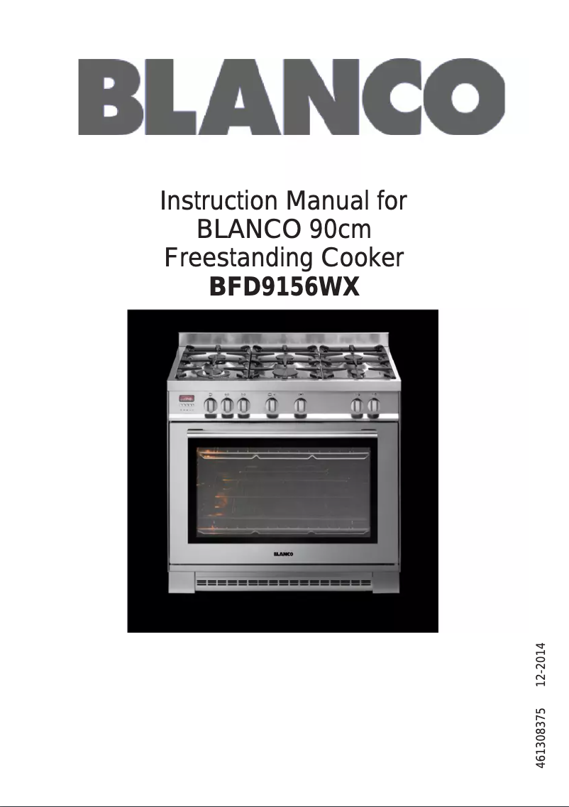 Page n°1 - Manuel utilisateur BLANCO BFD9156WX