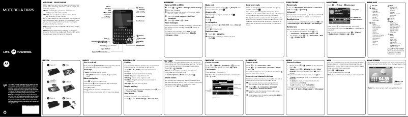 Image de la première page du manuel de l'appareil Motokey Social EX225
