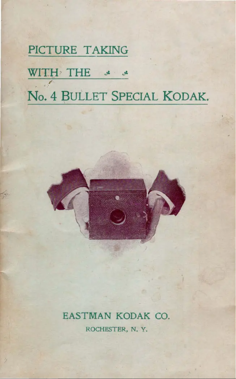 Page 1 de la notice Manuel utilisateur Kodak No 4 Bullet Special