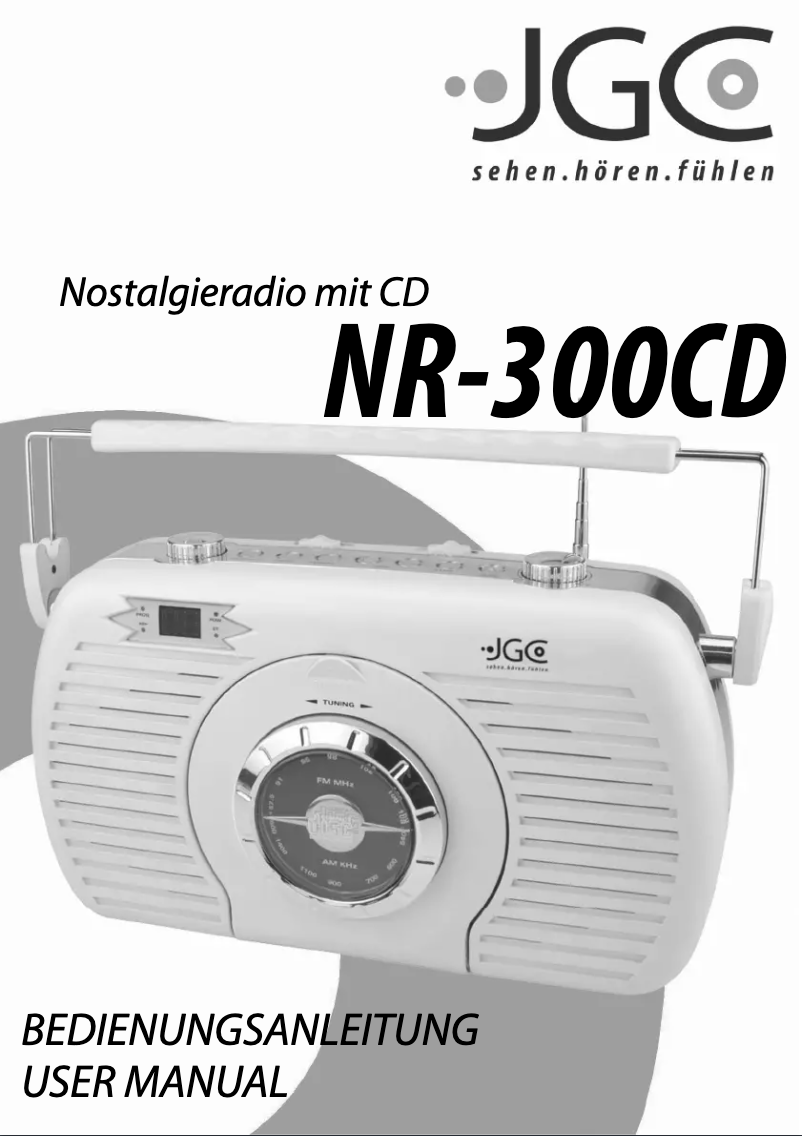 Página 1 del manual Manual de usuario JGC NR-300CD