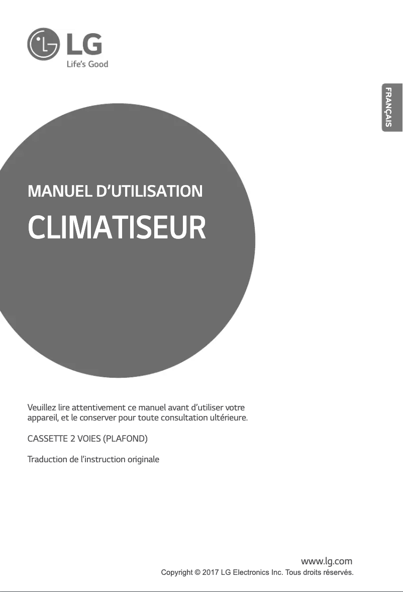 Page 1 de la notice Manuel utilisateur LG ARNU18GTSC4